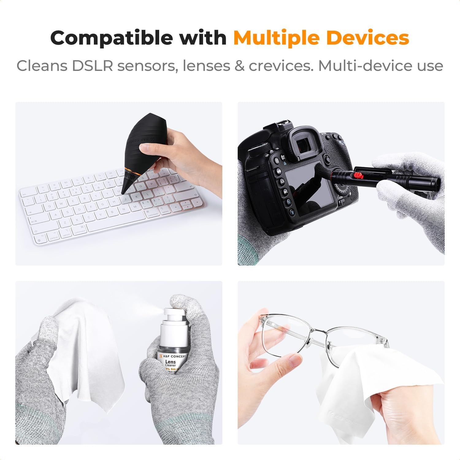 10-in-1 Camera Cleaning Kit with Air Blower, Lens Pen and Microfibre Cloths: image 8