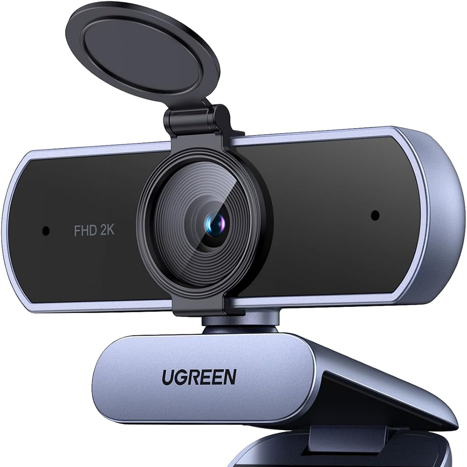 UGREEN 2K Webcam with Privacy Cover and Dual Microphones