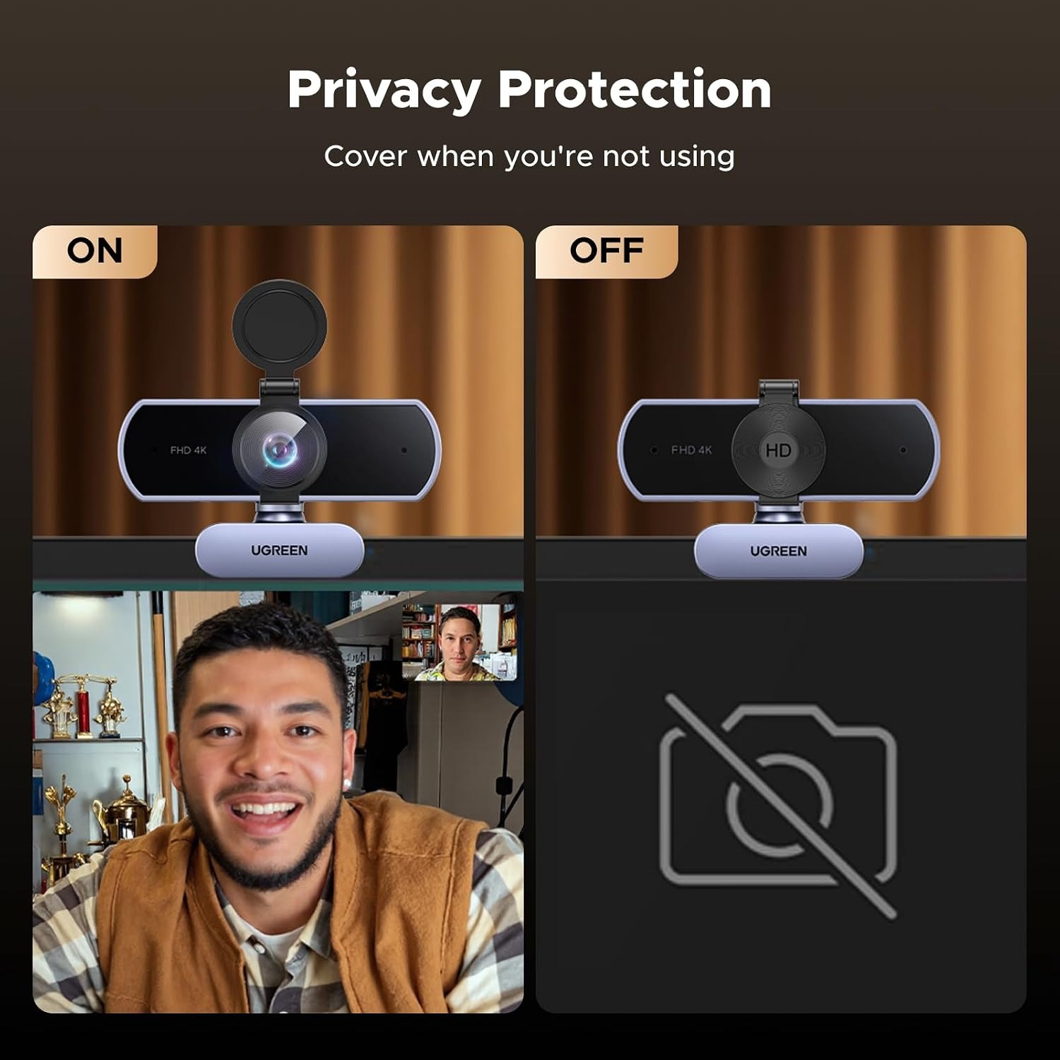 UGREEN 4K Autofocus Webcam with Dual Microphones